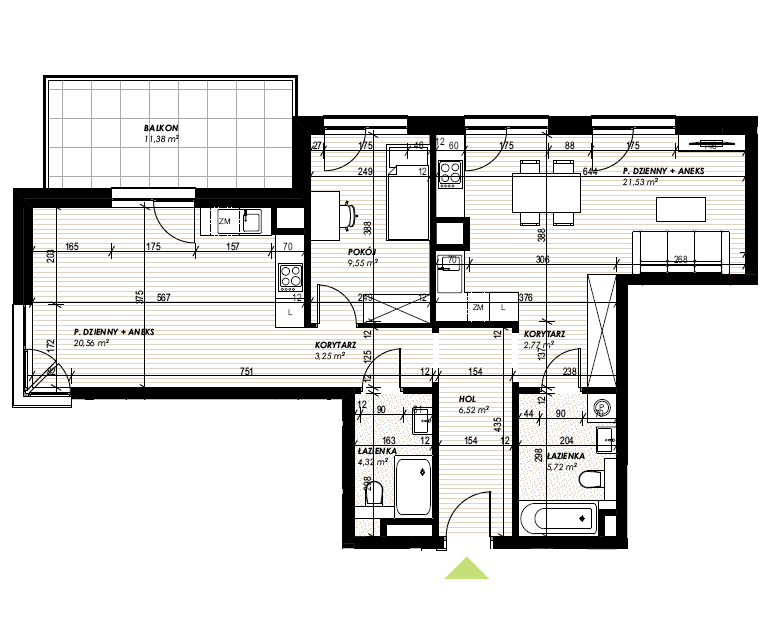 Mieszkanie M01 74,22m2